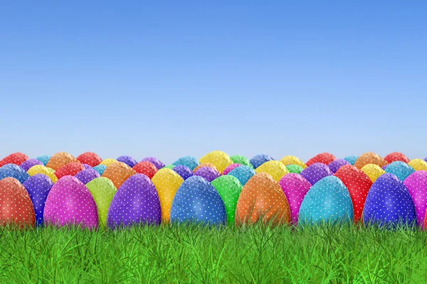 Сбор пасхальных яиц — стоковое фото