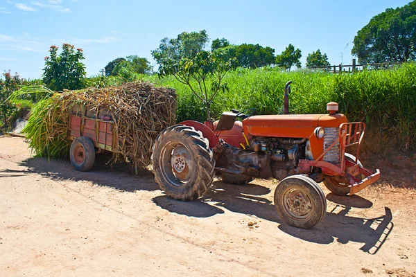 Farm tractor parked — Stock Photo, Image