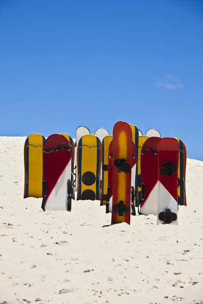 Sandboards na Joaquina duny, Florianopolis - Brazílie — Stock fotografie