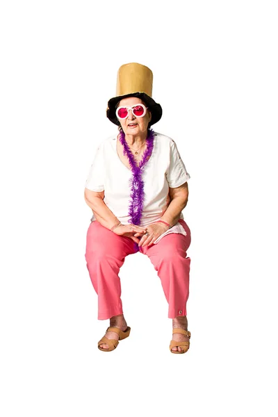 Brazilian senior woman ready for party — Stock Photo, Image