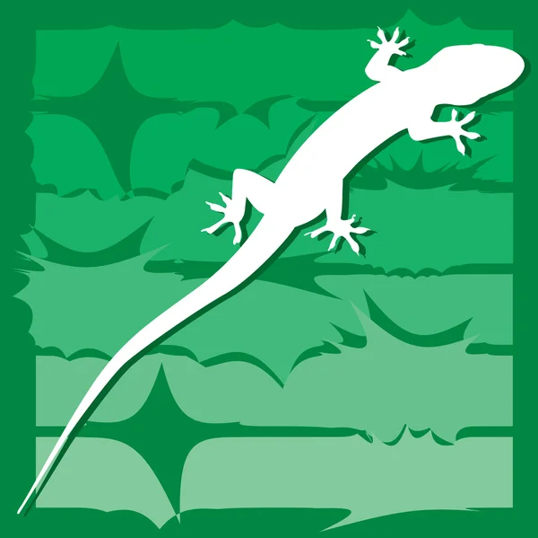 Gecko on wildlife — Stock Vector