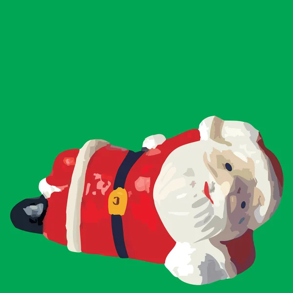 Papá Noel en el suelo — Vector de stock