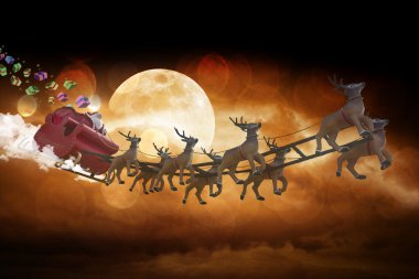 Noel Baba üzerinde mavi yıldız