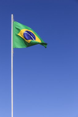 Brazilian flag waving clipart