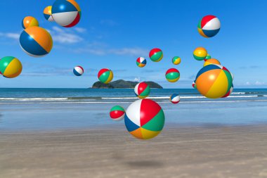Barra do Sahy beach balls clipart