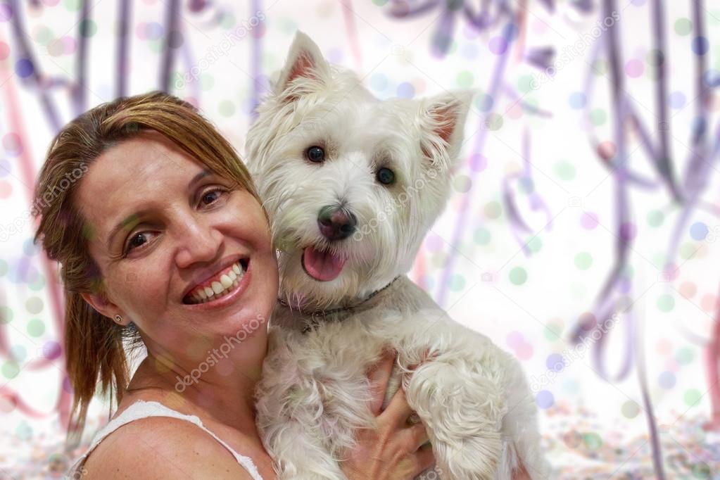 Carnival mama and dog