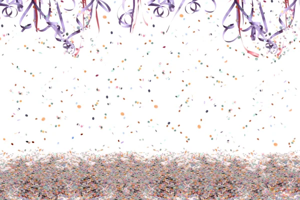 Carnaval confetti en serpentine achtergrond — Stockfoto