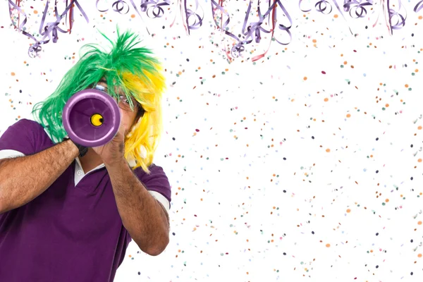 Brazilian Carnival with a horn — Stock Photo, Image