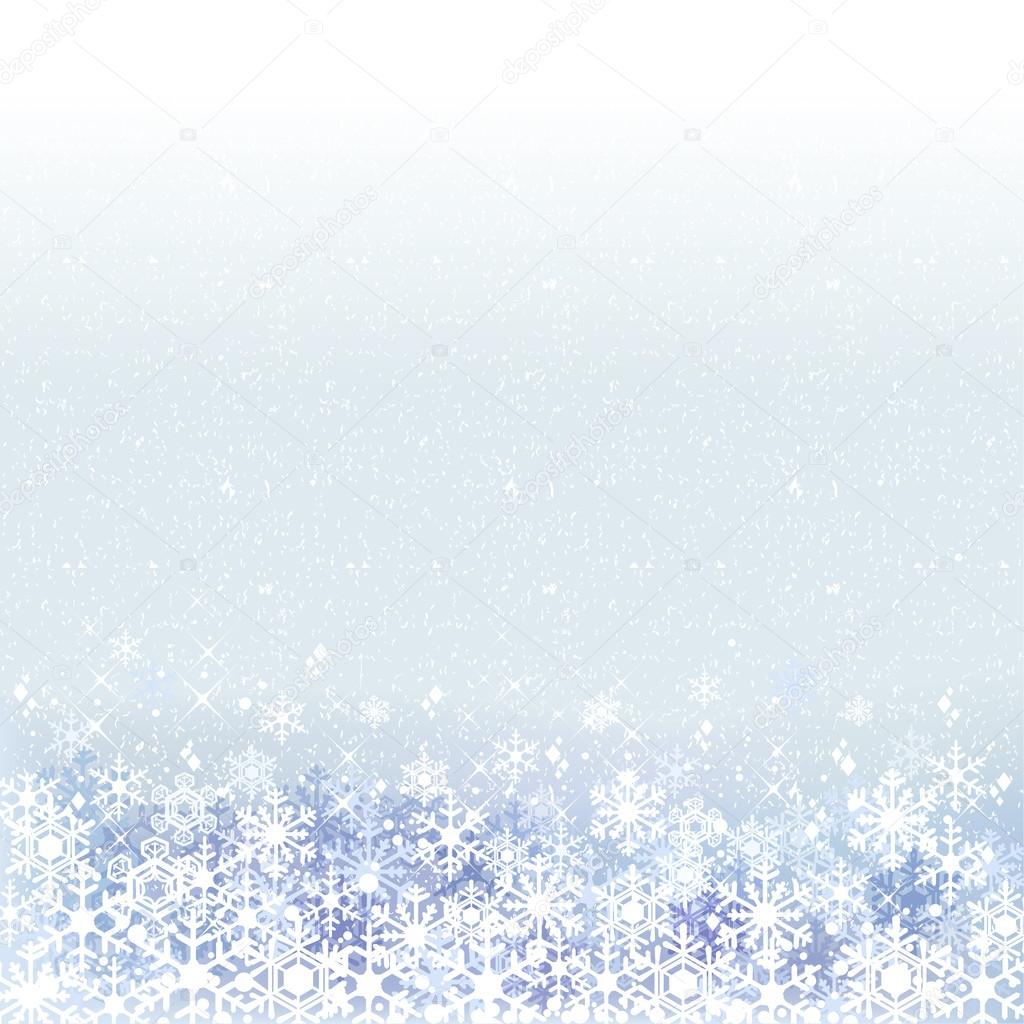 Winter background with blue snow scenery