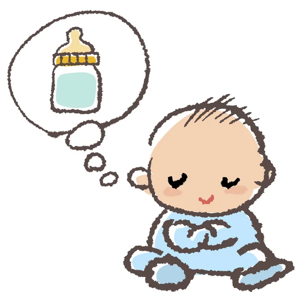 Baby мислення молока — стоковий вектор