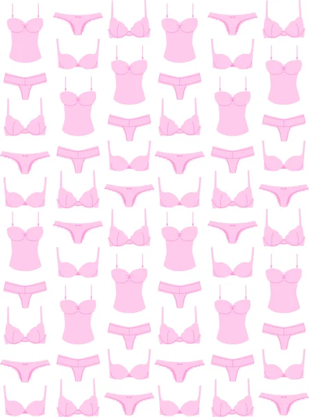 Lingerie silhueta padrão fundo Ilustração De Stock