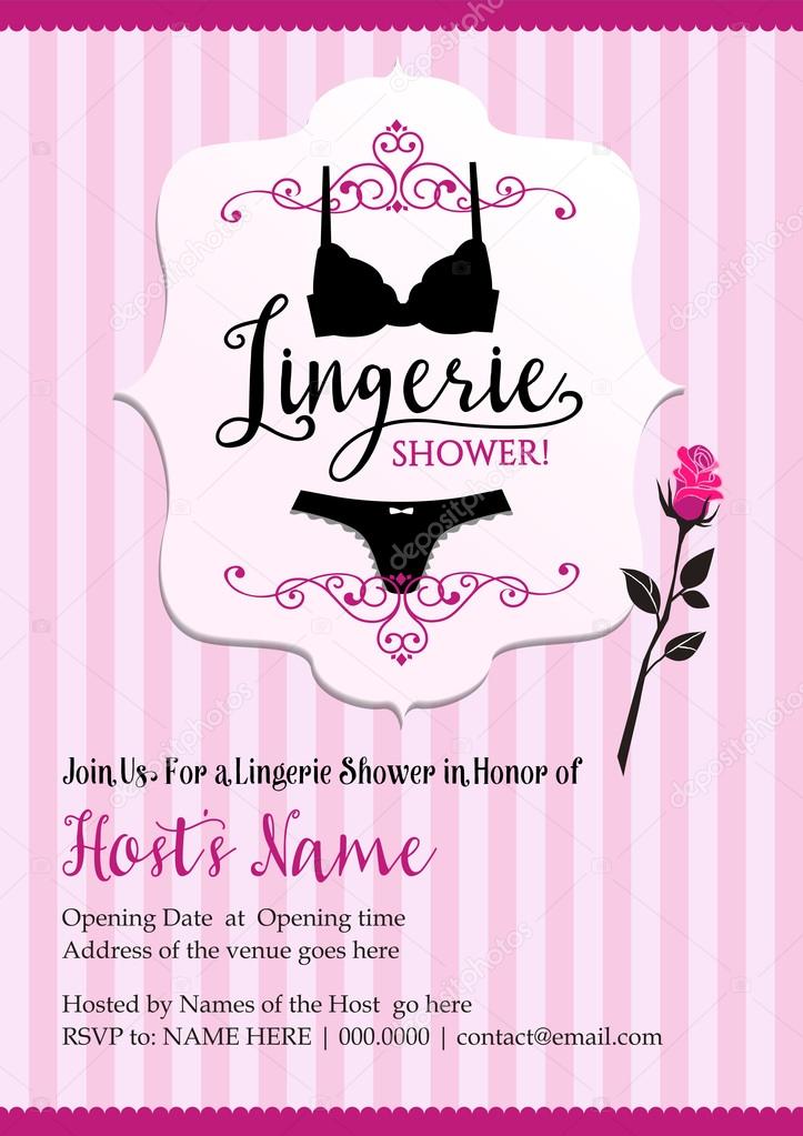 Lingerie shower invitation