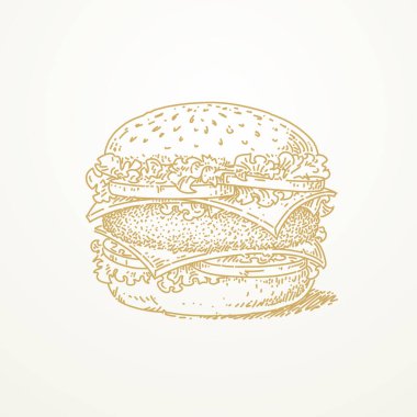 Hamburger, el çizimi.