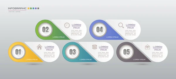 Modelo Design Infográficos Com Ícones Diagrama Processo Ilustração Vetorial Eps10 —  Vetores de Stock