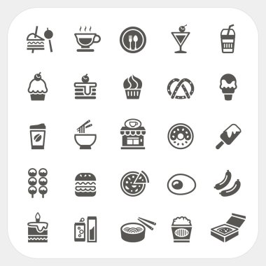 yiyecek ve içecek Icons set