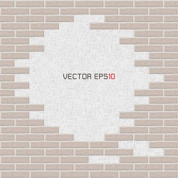 Mur de briques brisées fond — Image vectorielle