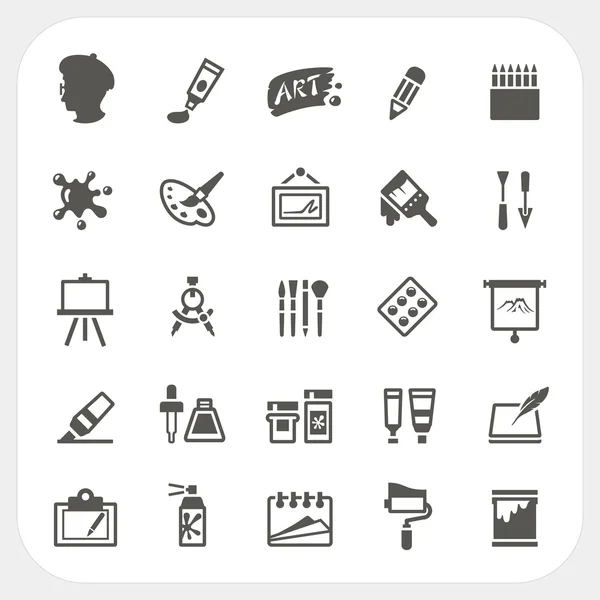 Art icons set — Stock Vector