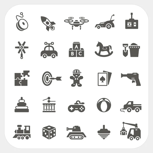 Speelgoed icons set — Stockvector