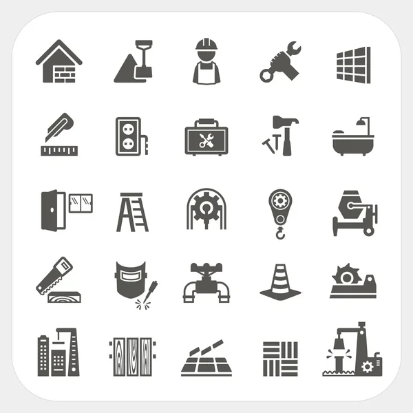 Construction icons set — Stock Vector