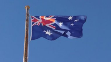 ağır çekimde Avustralya bayrağı