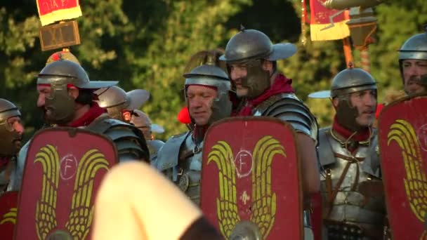 Rome civil war battle — Stockvideo