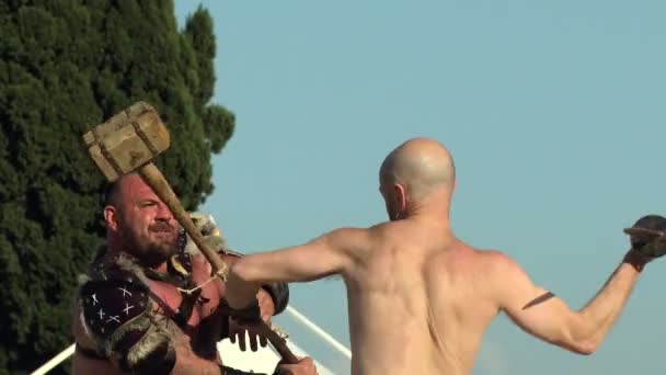 Gladiator slave fight — Stock videók