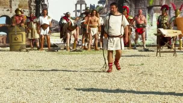 Introdução de gladiadores romanos — Vídeo de Stock