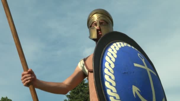 A Greek Warrior — Stock Video