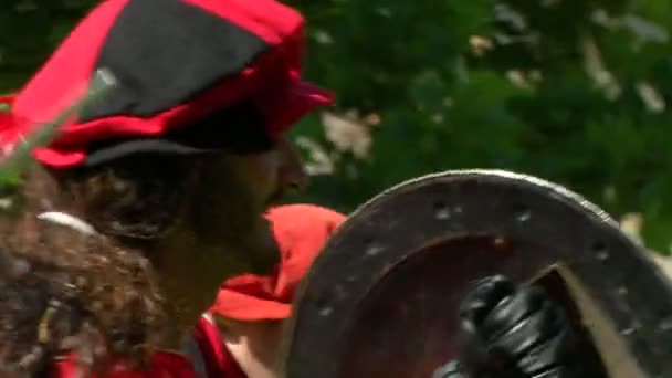 Renaissance Battle Close-up — Stockvideo