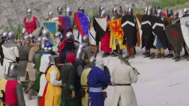 중세 군대 클로즈업 — 비디오
