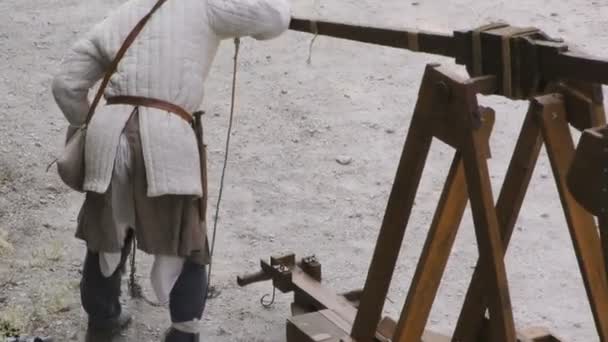 Exército medieval fechar — Vídeo de Stock