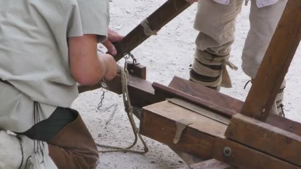 Exército medieval fechar — Vídeo de Stock