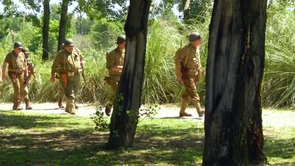 Patrullas de infantería estadounidenses — Vídeo de stock