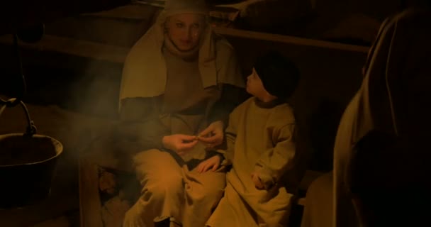 The house of a peasant family — Stock Video