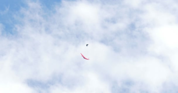 Parapentes realizando maniobras durante AcroAria, el legendario mundial de parapente acrobático — Vídeos de Stock