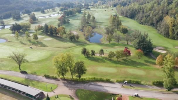 Golfplatz Club Luftaufnahme — Stockvideo