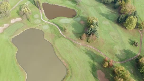 Terrain de golf vue de dessus vert — Video