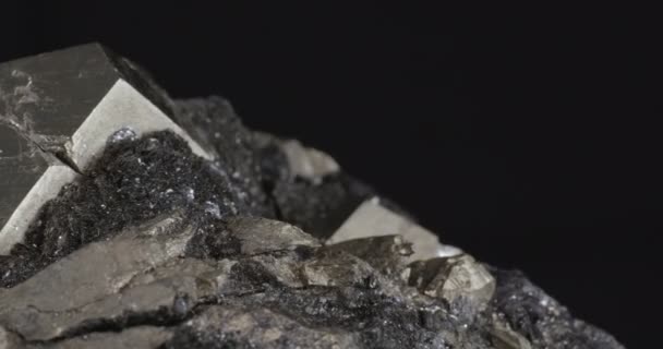 Mineral Pyrit-Dodekaeder — Stockvideo