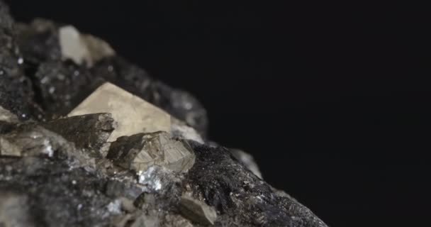 Pirite minerale Dodecaedro — Video Stock