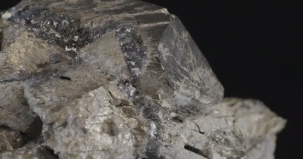 鉱物パイライトドデカヘドロン — ストック動画