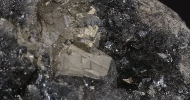 Minerale Pyriet Dodecaëder — Stockvideo