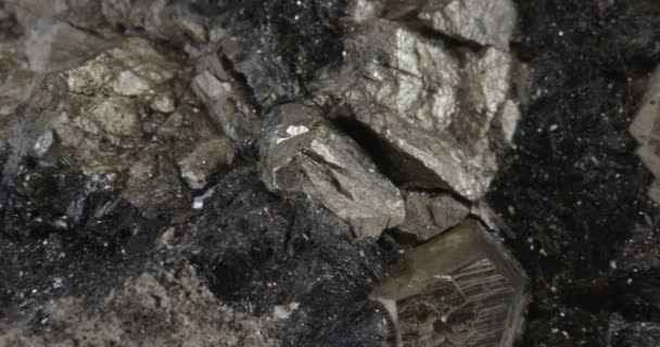 Mineral Pyrit-Dodekaeder — Stockvideo