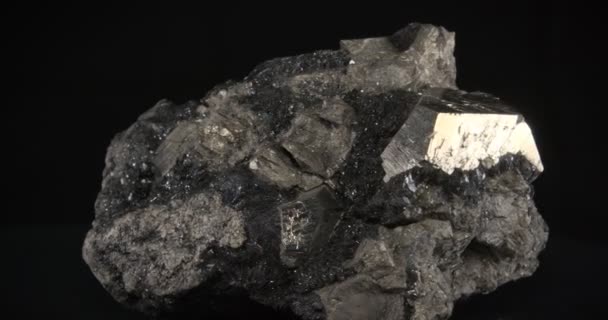 Pirita mineral Dodecaedro Loop — Vídeos de Stock