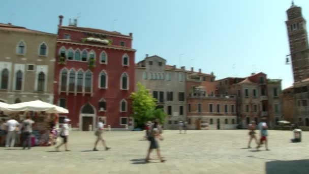 Un cuadrado veneciano — Vídeo de stock