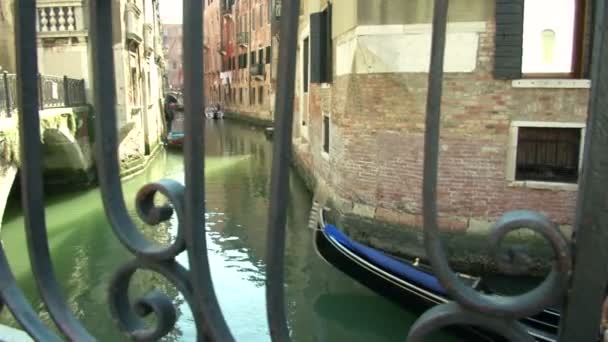 Venetië canal toeristische — Stockvideo
