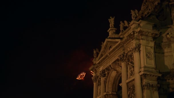 Fuegos artificiales de Redentore en Venecia — Vídeos de Stock