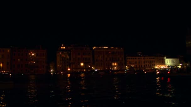 Redentore vuurwerk canal grande — Stockvideo