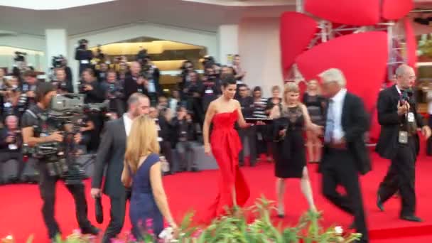 Sandra Bullock Venedik kırmızı halı — Stok video