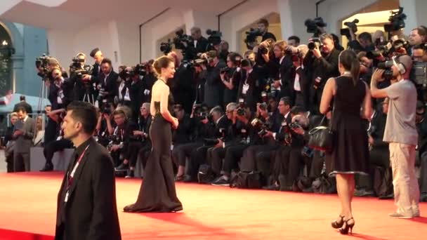 Mia Wasikowska červený koberec — Stock video
