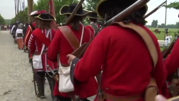 Infantería dragón rojo — Vídeos de Stock